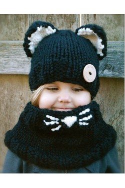 Cat Kids Cartoon knit Winter Hat