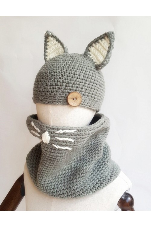 Cat Kids Cartoon knit Winter Hat