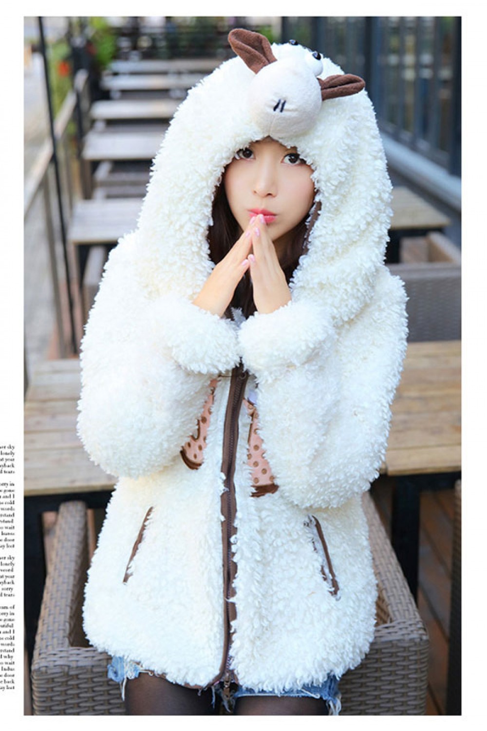 white sheep hoodie