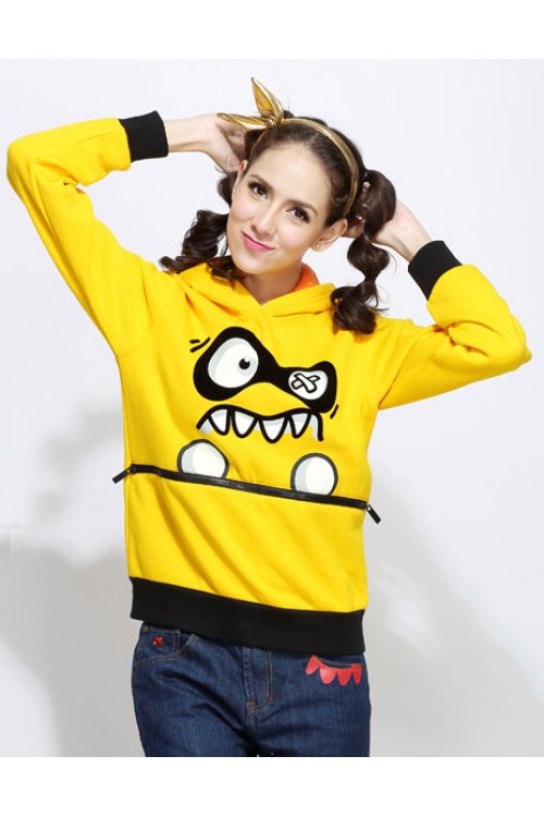 Christmas Monster Yellow Characters Hoodie