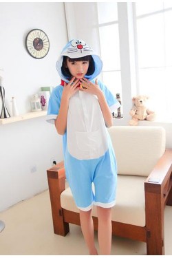 Doraemon Kigurumi Short Sleeve Pajamas