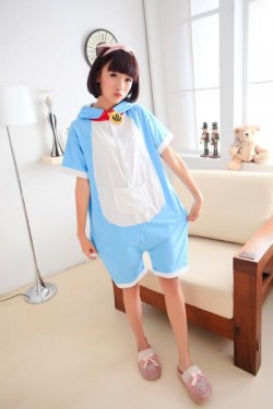 Doraemon Kigurumi Short Sleeve Pajamas