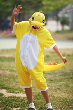 Yellow Dragon Onesie Party Pajamas