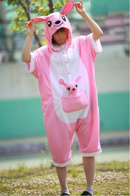 Pink Kangaroo Kigurumi Party Onesies