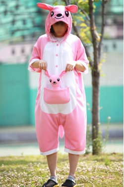 Pink Kangaroo Kigurumi Party Onesies