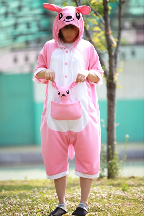 Pink Kangaroo Kigurumi Party Onesies