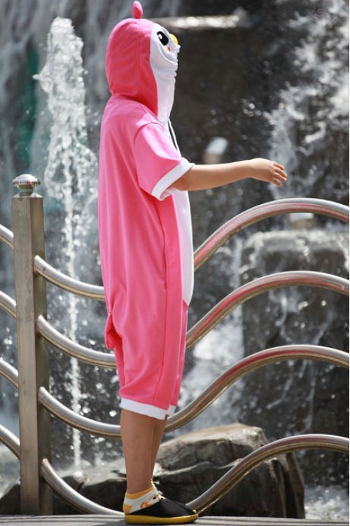 Pink Penguin Onesie Party Costumes