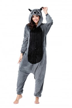 Flannel Racoon Kigurumi Onesies