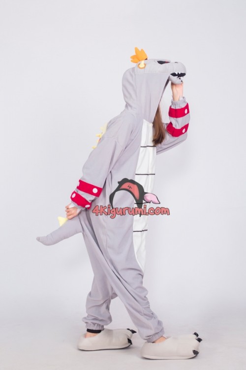 Gray King Koopa Bowser Kigurumi Costume