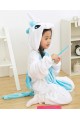Flannel Blue Unicorn Kigurumi Kids Onesies