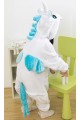 Flannel Blue Unicorn Kigurumi Kids Onesies