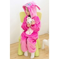 Flannel Angel Stitch Kigurumi Kids Onesies