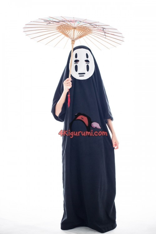 Spirited Away No Face Onesie - Pajamas Cosplay For Adults And Kids