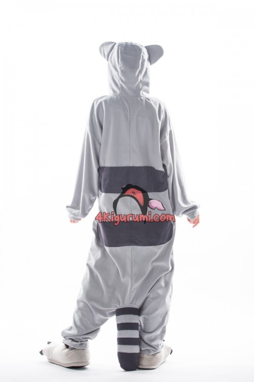 Pu Grey Cat Kigurumi Sheen Onesies