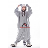 Pu Grey Cat Kigurumi Sheen Onesies