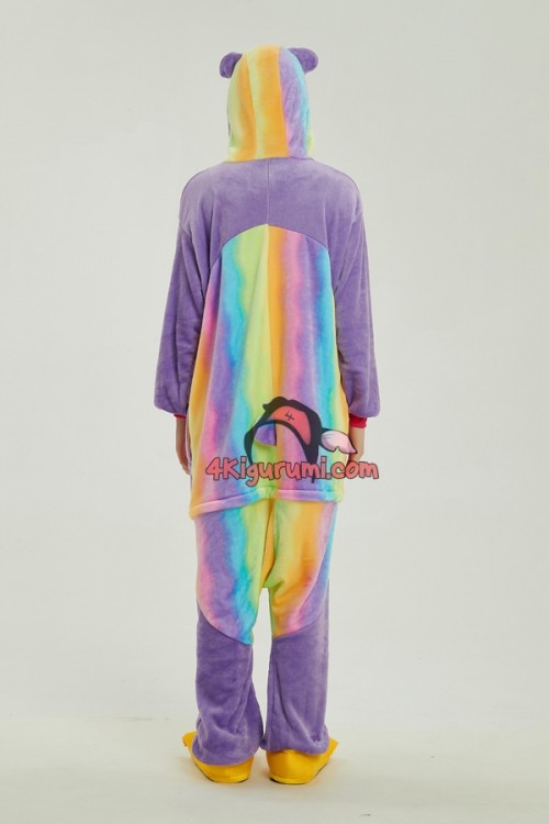 Flannel Panda Rainbow Kigurumi Onesie