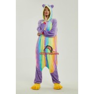 Flannel Panda Rainbow Kigurumi Onesie