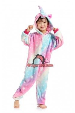 Flannel Phantasy Star Unicorn Kids Pajamas