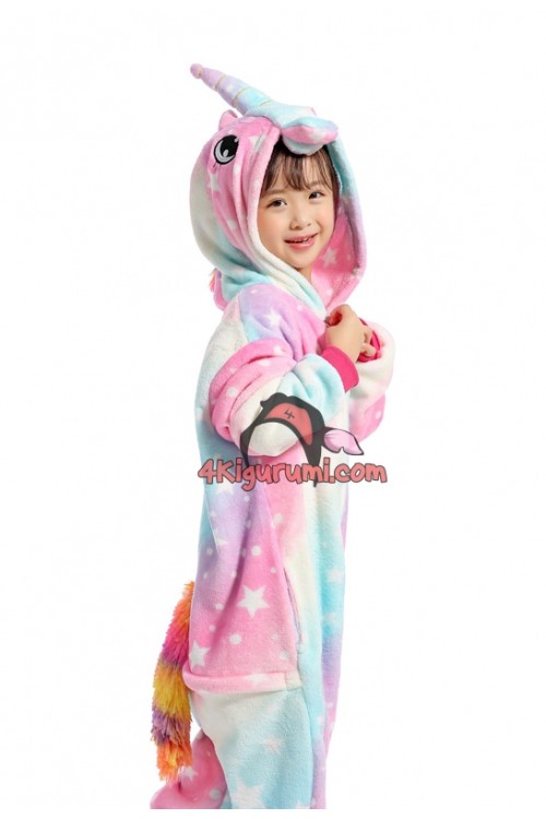 Flannel Phantasy Star Unicorn Kids Pajamas