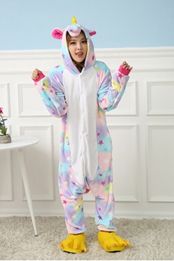 Flannel Phantasy Star Unicorn Kigurumi Pajamas