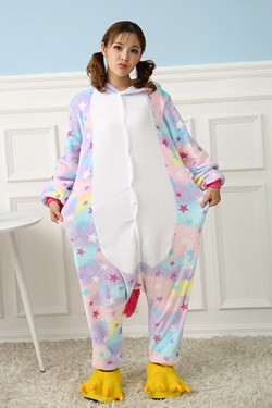 Flannel Phantasy Star Unicorn Kigurumi Pajamas