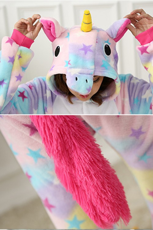 Flannel Phantasy Star Unicorn Kigurumi Pajamas