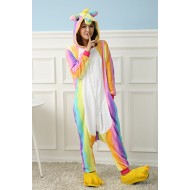 Flannel Rainbow Unicorn Kigurumi Pajamas