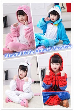 Flannel Kids Animal Onesies Collections