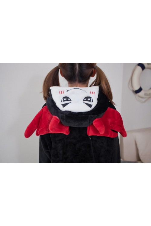 Flannel Devil Kigurumi Lovers Style Pajamas