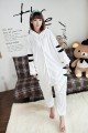 Flannel White Tiger Kigurumi Lovers Style Pajamas