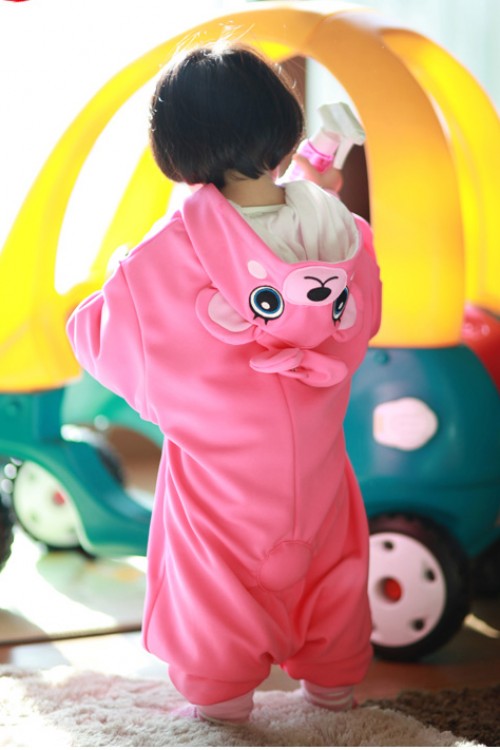 Pink Bear Baby Animal Onesie