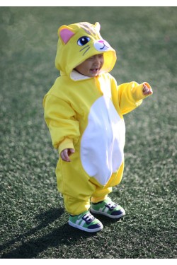 Yellow Cat Baby Animal Onesie