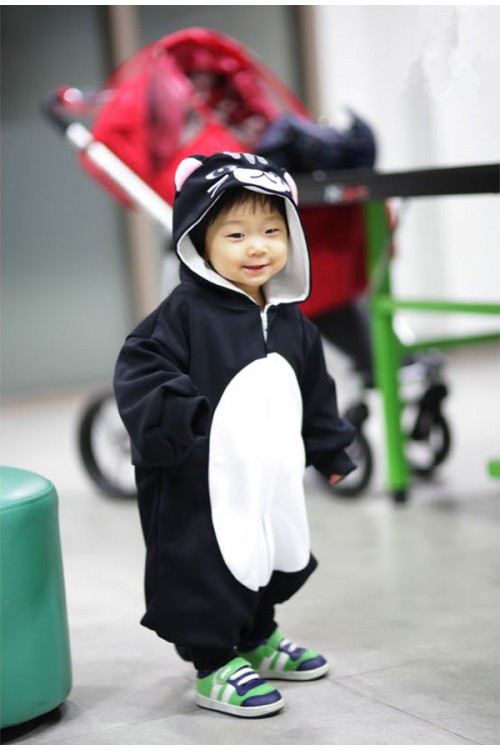 Black Cat Baby Kigurumi Onesie