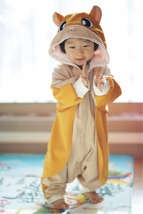 Gold Flying Squirrel Baby Animal Onesie