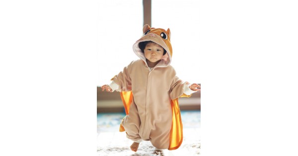 Gold Flying Squirrel Baby Animal Onesie 4kigurumi