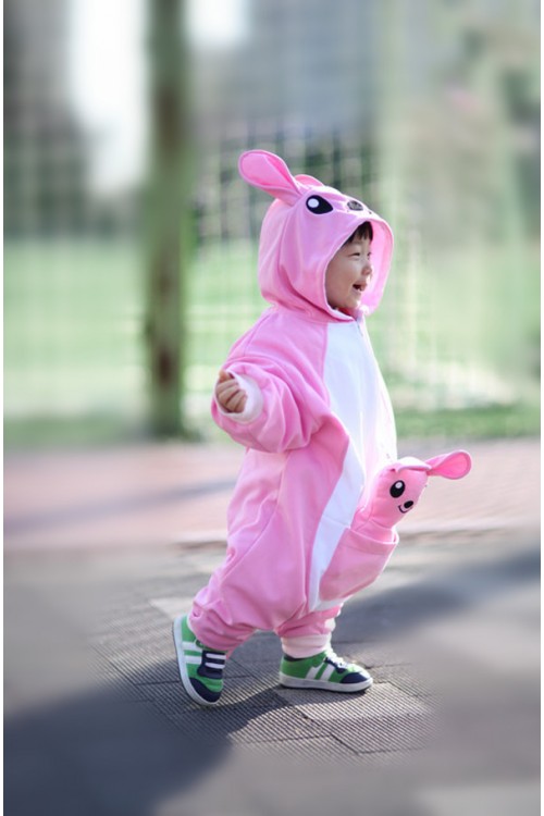 Pink Kangaroo Baby Animal Onesie