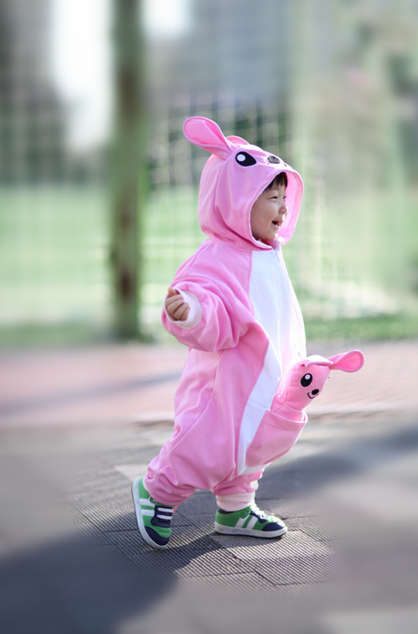 Pink Kangaroo Baby Animal Onesie 4kigurumi