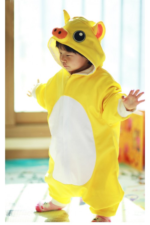 Yellow Pig Baby Animal Onesie