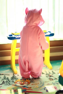 Pink Pig Baby Animal Onesie