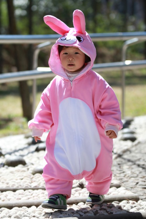 Pink Rabbit Animal Onesie