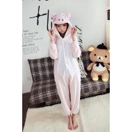 Flannel Pink Pig Kigurumi Lovers Animal Onesies