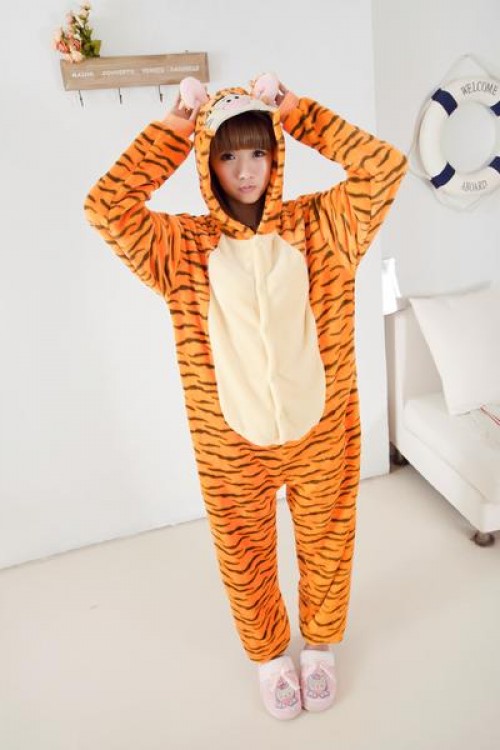 Flannel Tigger Kigurumi Lovers Cartoon Onesies