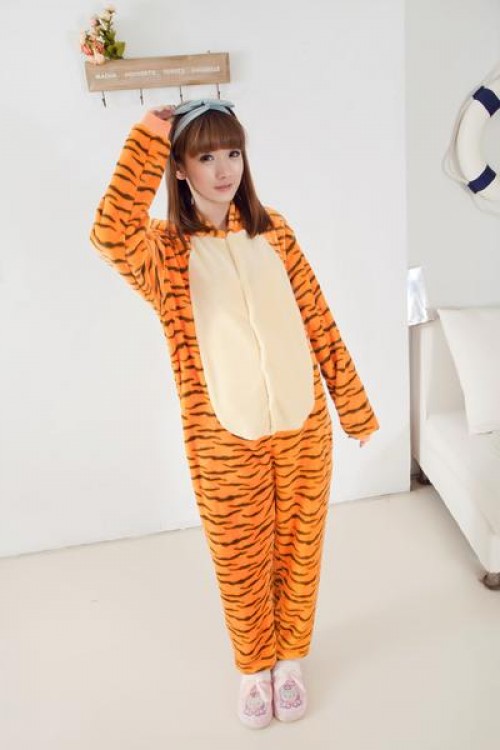 Flannel Tigger Kigurumi Lovers Cartoon Onesies