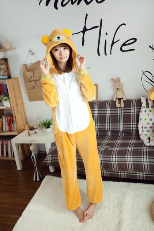 Flannel Rilakkuma Kigurumi Lovers Bear Onesies