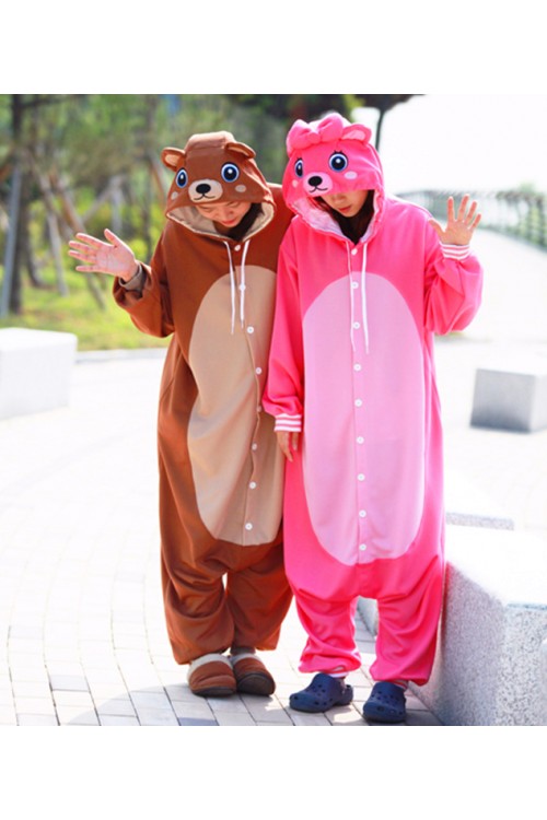 Pink Bear Onesie Animal Costumes