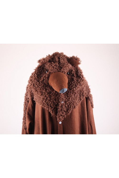 Brown Teddy Bear Onesie Kigurumi Pajamas