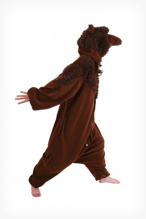 Brown Teddy Bear Onesie Kigurumi Pajamas