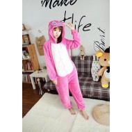 Flannel Pink Stitch Kigurumi Lovers Cartoon Onesies