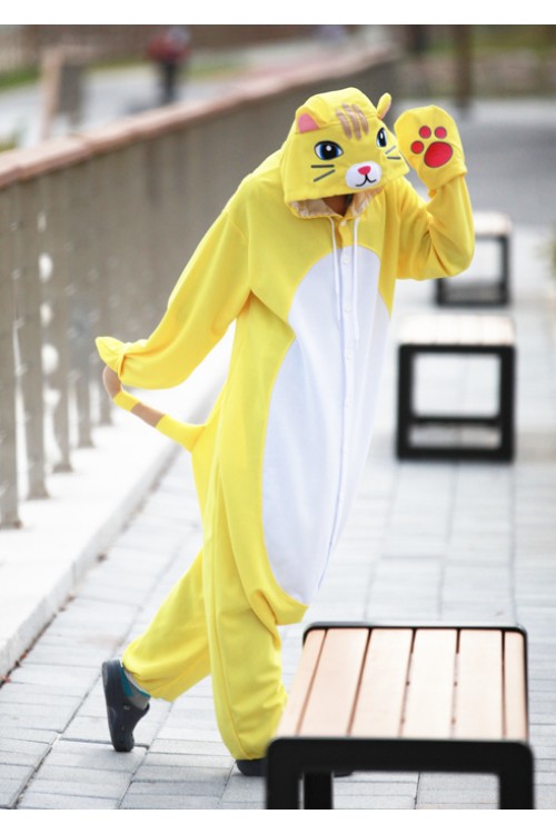 Yellow Cat Onesie Animal Costumes