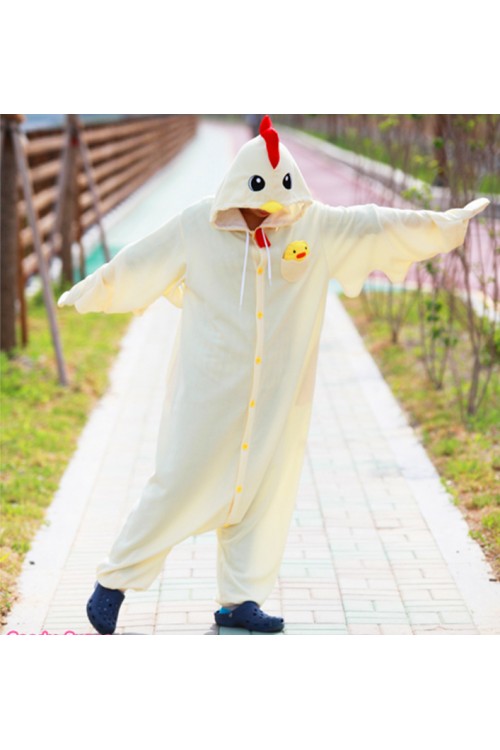 White Chicken Onesie Animal Costumes
